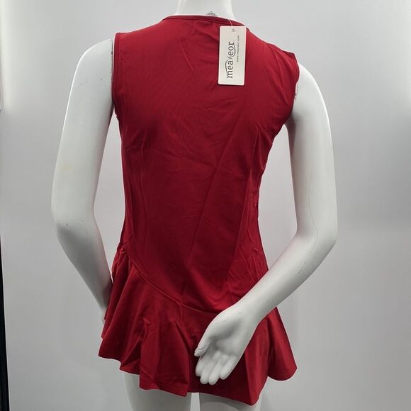 3For$20 Meaneor Wine Color Sleeveless Aysmmetrical Blouse size L - Picture 4 of 6